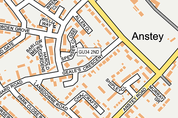 GU34 2ND map - OS OpenMap – Local (Ordnance Survey)