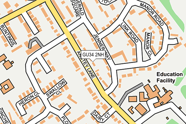 GU34 2NH map - OS OpenMap – Local (Ordnance Survey)