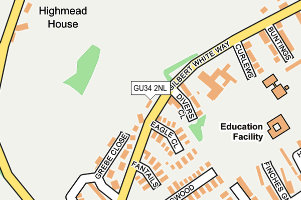 GU34 2NL map - OS OpenMap – Local (Ordnance Survey)
