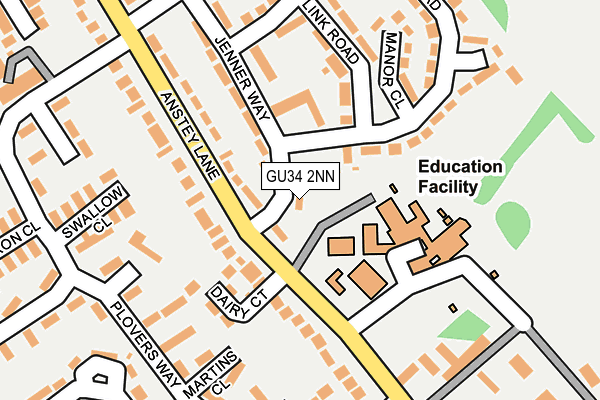 GU34 2NN map - OS OpenMap – Local (Ordnance Survey)