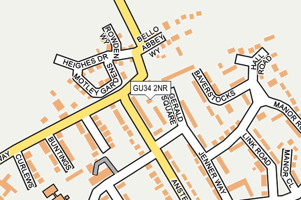 GU34 2NR map - OS OpenMap – Local (Ordnance Survey)