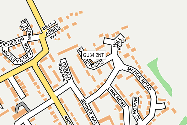 GU34 2NT map - OS OpenMap – Local (Ordnance Survey)