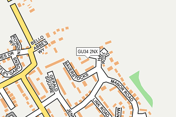 GU34 2NX map - OS OpenMap – Local (Ordnance Survey)