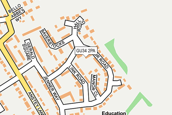 GU34 2PA map - OS OpenMap – Local (Ordnance Survey)