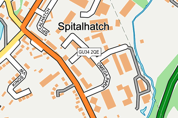 GU34 2QE map - OS OpenMap – Local (Ordnance Survey)