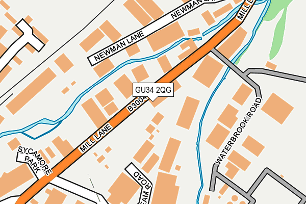 GU34 2QG map - OS OpenMap – Local (Ordnance Survey)