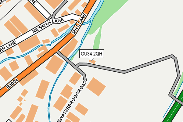 GU34 2QH map - OS OpenMap – Local (Ordnance Survey)