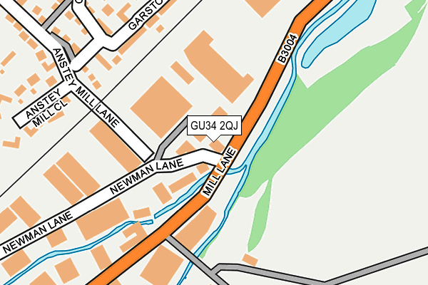 GU34 2QJ map - OS OpenMap – Local (Ordnance Survey)