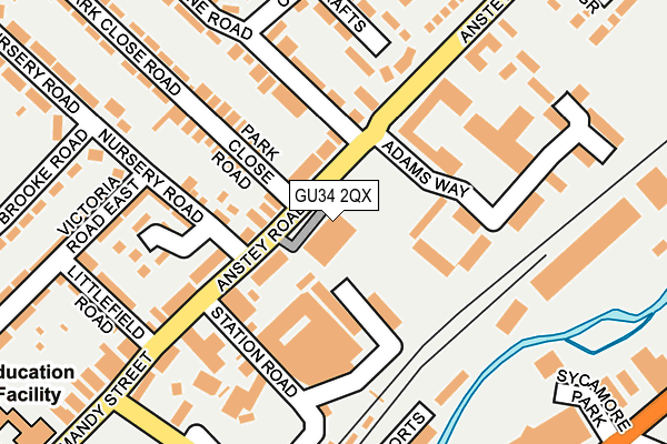 GU34 2QX map - OS OpenMap – Local (Ordnance Survey)