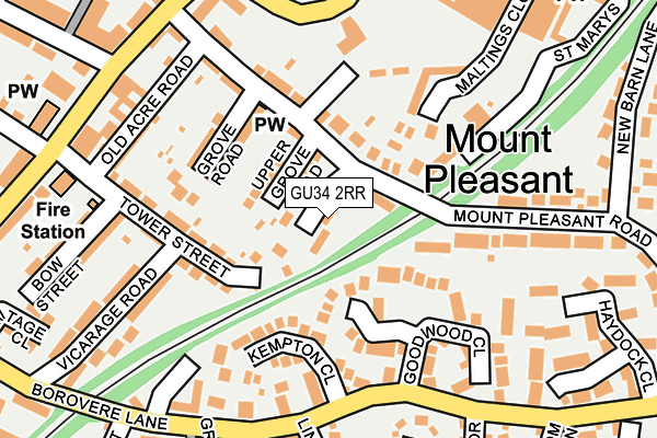 GU34 2RR map - OS OpenMap – Local (Ordnance Survey)