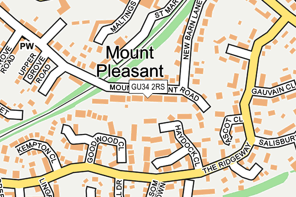 GU34 2RS map - OS OpenMap – Local (Ordnance Survey)