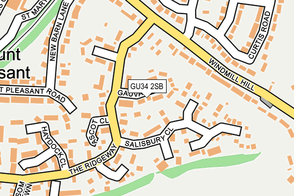 GU34 2SB map - OS OpenMap – Local (Ordnance Survey)