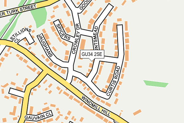 GU34 2SE map - OS OpenMap – Local (Ordnance Survey)