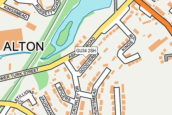 GU34 2SH map - OS OpenMap – Local (Ordnance Survey)