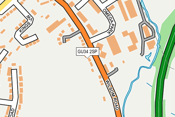 GU34 2SP map - OS OpenMap – Local (Ordnance Survey)