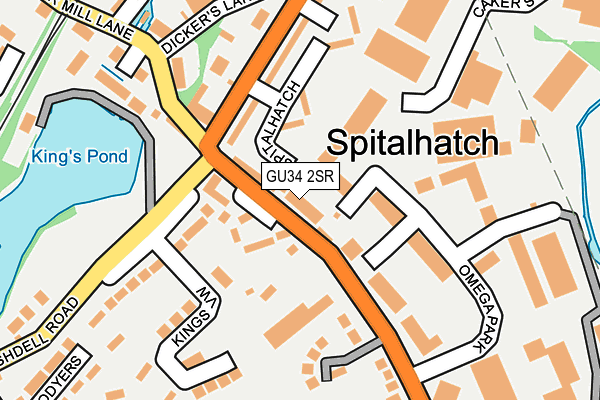 GU34 2SR map - OS OpenMap – Local (Ordnance Survey)