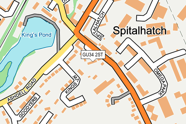 GU34 2ST map - OS OpenMap – Local (Ordnance Survey)