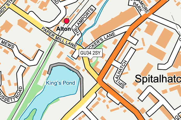 GU34 2SY map - OS OpenMap – Local (Ordnance Survey)