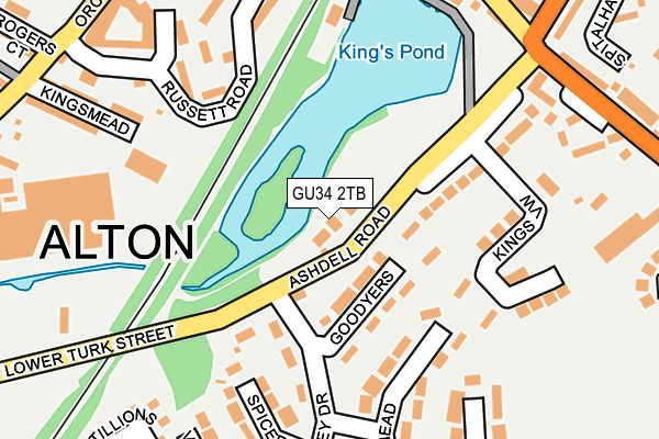 GU34 2TB map - OS OpenMap – Local (Ordnance Survey)