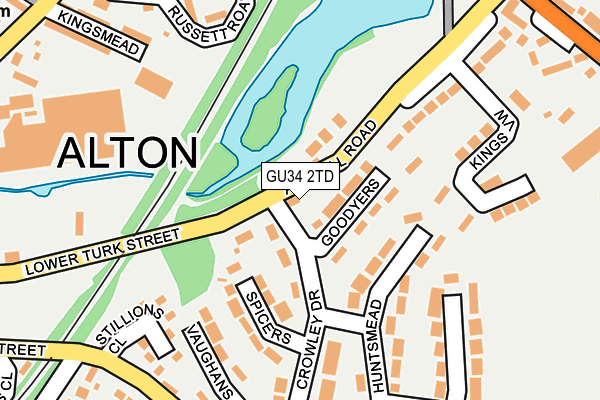 GU34 2TD map - OS OpenMap – Local (Ordnance Survey)