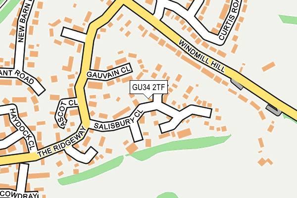 GU34 2TF map - OS OpenMap – Local (Ordnance Survey)
