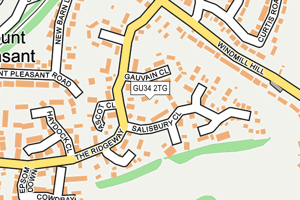 GU34 2TG map - OS OpenMap – Local (Ordnance Survey)