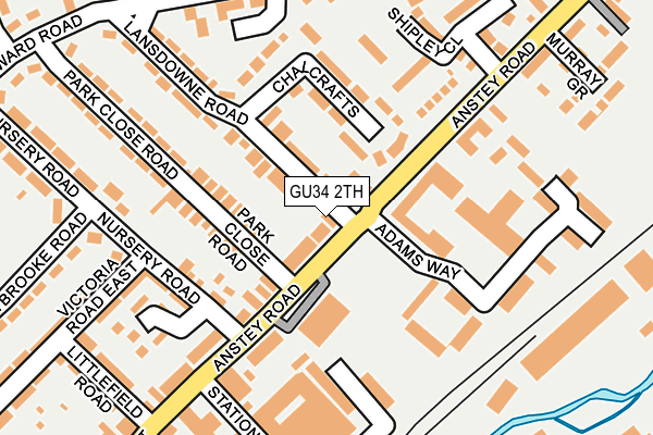 GU34 2TH map - OS OpenMap – Local (Ordnance Survey)