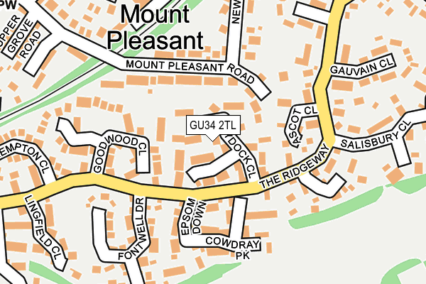 GU34 2TL map - OS OpenMap – Local (Ordnance Survey)