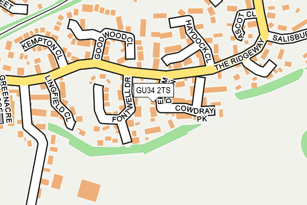 GU34 2TS map - OS OpenMap – Local (Ordnance Survey)