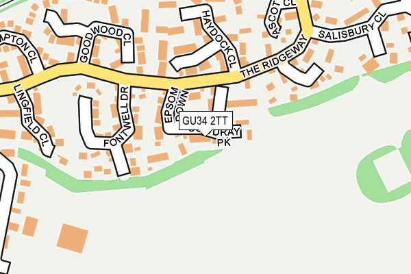 GU34 2TT map - OS OpenMap – Local (Ordnance Survey)