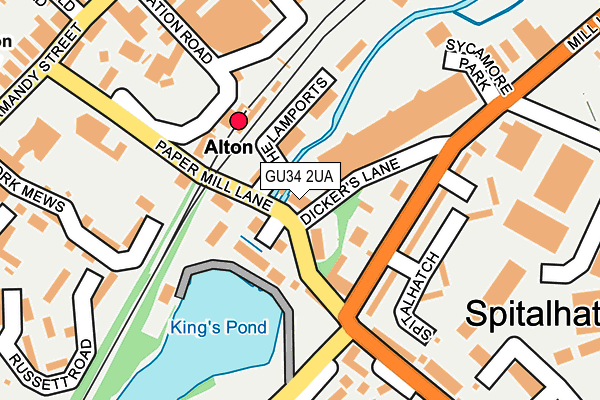 GU34 2UA map - OS OpenMap – Local (Ordnance Survey)