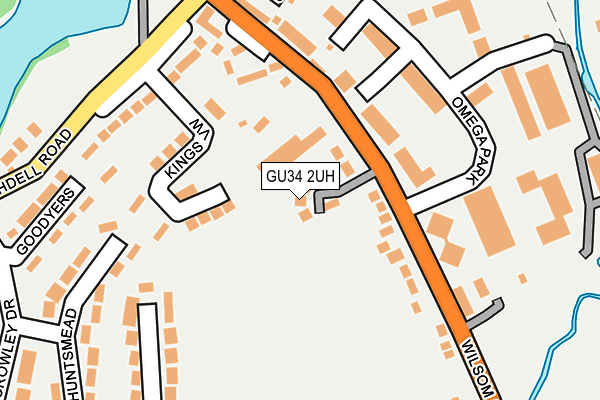 GU34 2UH map - OS OpenMap – Local (Ordnance Survey)