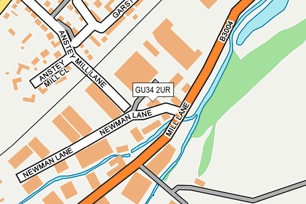 GU34 2UR map - OS OpenMap – Local (Ordnance Survey)