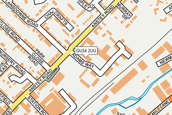 GU34 2UU map - OS OpenMap – Local (Ordnance Survey)