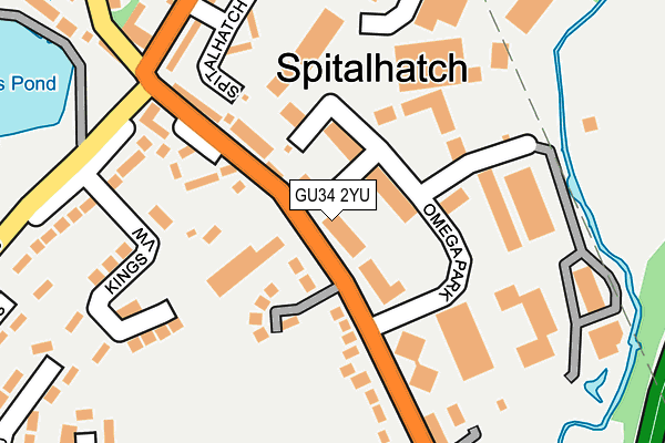 GU34 2YU map - OS OpenMap – Local (Ordnance Survey)