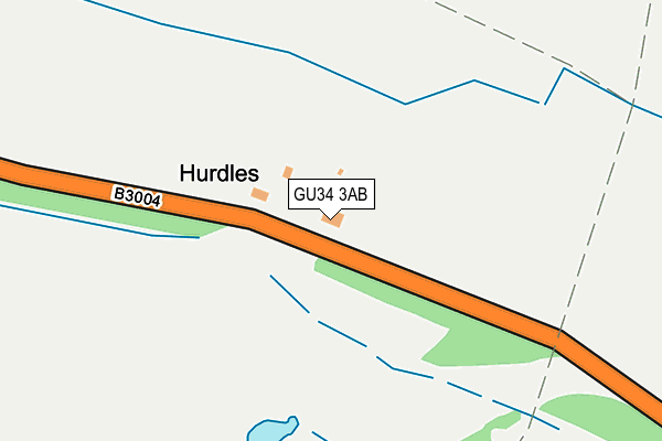 GU34 3AB map - OS OpenMap – Local (Ordnance Survey)