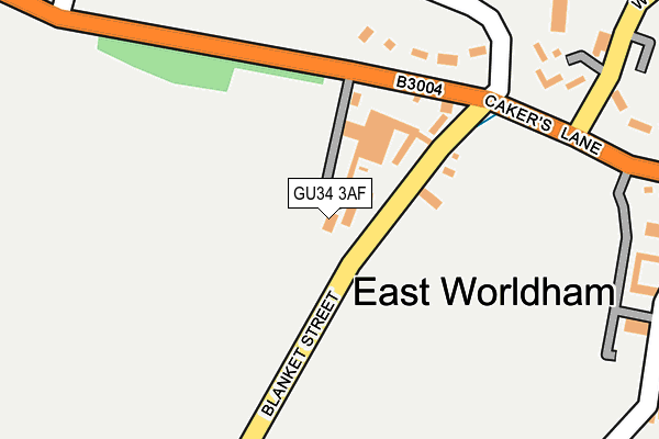 GU34 3AF map - OS OpenMap – Local (Ordnance Survey)
