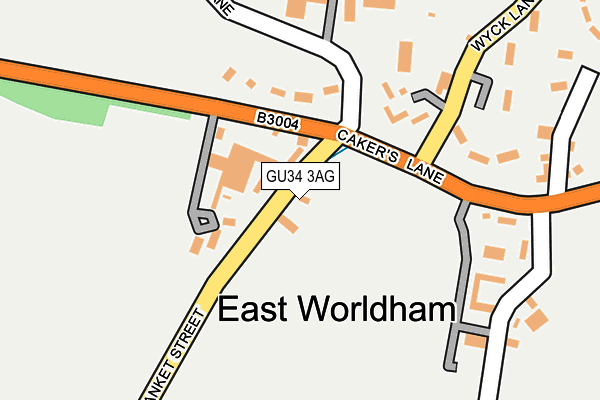 GU34 3AG map - OS OpenMap – Local (Ordnance Survey)