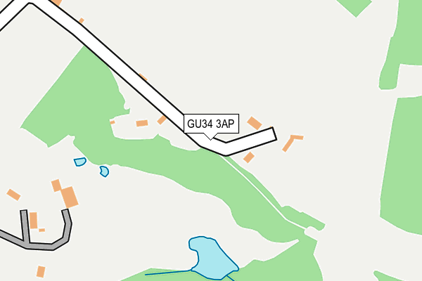 GU34 3AP map - OS OpenMap – Local (Ordnance Survey)