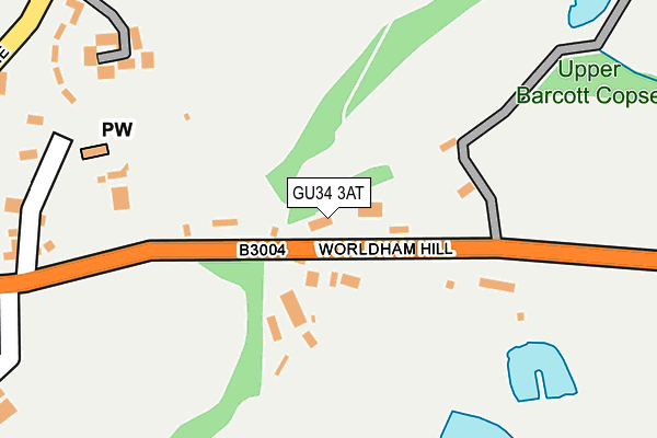 GU34 3AT map - OS OpenMap – Local (Ordnance Survey)