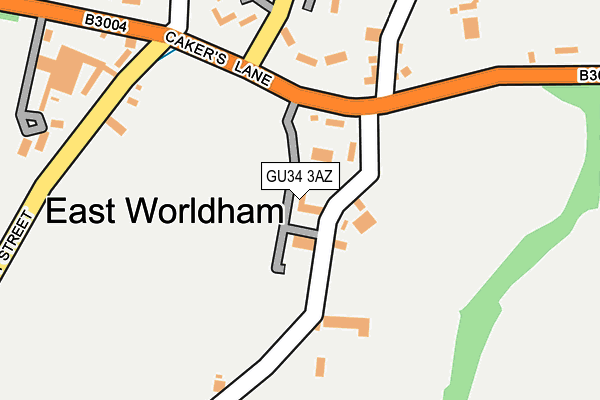 GU34 3AZ map - OS OpenMap – Local (Ordnance Survey)