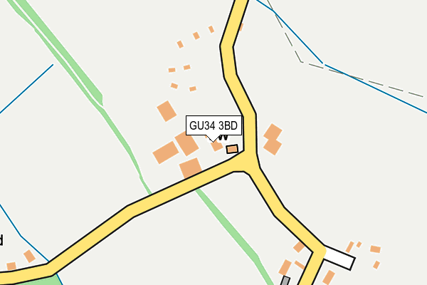 GU34 3BD map - OS OpenMap – Local (Ordnance Survey)