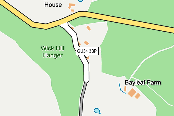 GU34 3BP map - OS OpenMap – Local (Ordnance Survey)