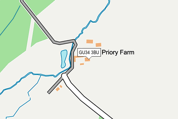 GU34 3BU map - OS OpenMap – Local (Ordnance Survey)