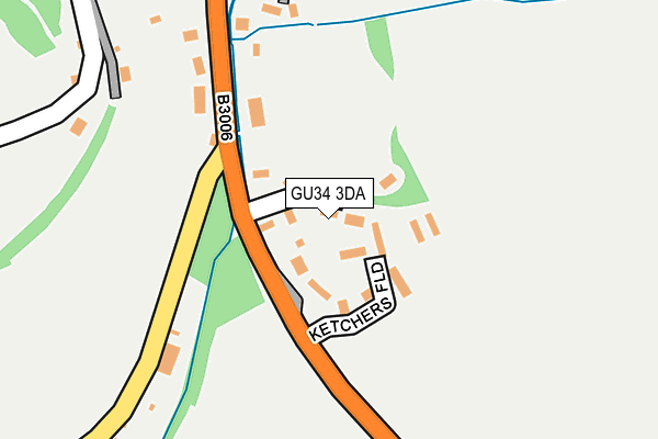 GU34 3DA map - OS OpenMap – Local (Ordnance Survey)