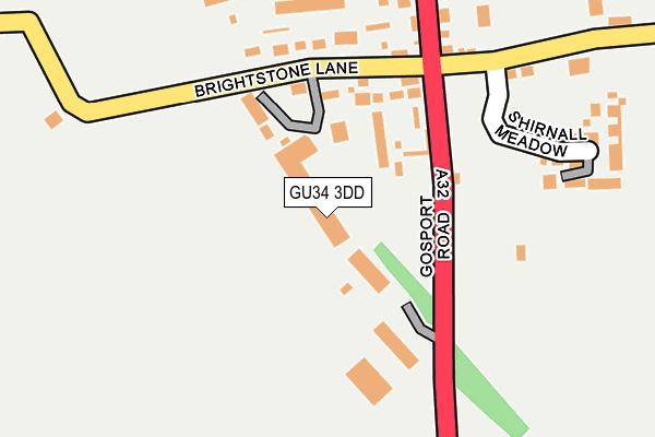 GU34 3DD map - OS OpenMap – Local (Ordnance Survey)