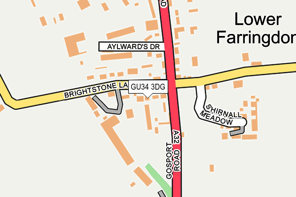 GU34 3DG map - OS OpenMap – Local (Ordnance Survey)