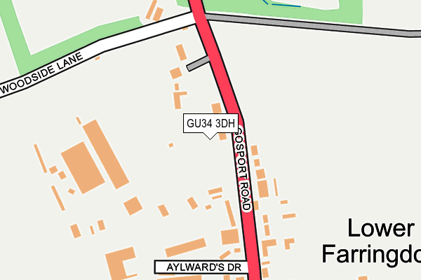 GU34 3DH map - OS OpenMap – Local (Ordnance Survey)