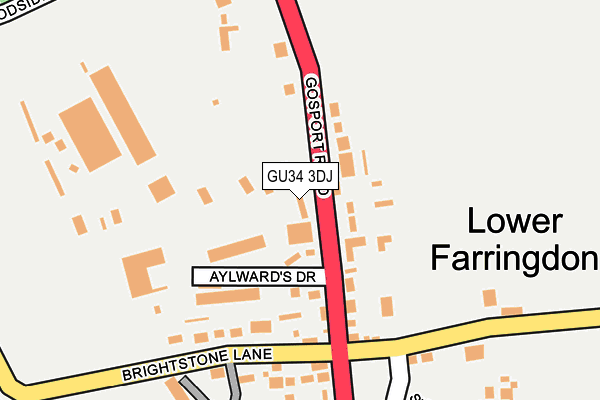 GU34 3DJ map - OS OpenMap – Local (Ordnance Survey)