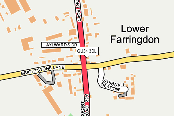 GU34 3DL map - OS OpenMap – Local (Ordnance Survey)